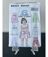 Butterick Sewing Pattern B4434 Childrens Sleeveless Dress 6 Variation Si... - $20.84 CAD
