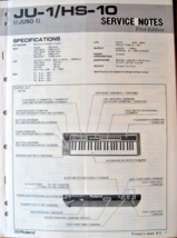 Roland Juno 1 JU-1 HS-10 Keyboard Synthesizer Original Service Manual, f... - £37.41 GBP