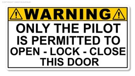 Airplane Aircraft Airport Pilot Warning Only Permitted Vinyl Sticker Dec... - £3.13 GBP