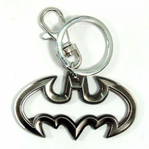 Batman Logo Cutout Pewter Keychain Grey - £11.78 GBP