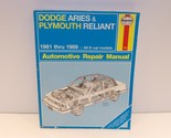 1981 - 89 Dodge Aries Plymouth Reliant Repair Manual K Car 82 83 84 85 8... - $17.99
