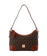 New Dooney &amp; Bourke Gretta Large Shoulder Bag brown tmoro - $167.31