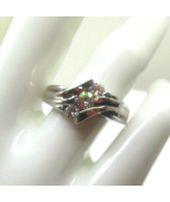 Signed C&amp;C 925 MOISSANITE Triple Diamond Engagement Ring Size 7 - £171.32 GBP