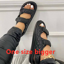 Plus size 43 Women&#39;s Summer Sandals Shoes Woman Roman Open Toe Shoes Rhinestones - £29.69 GBP