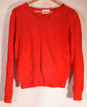 Sleek Womens Cashmere V Neck Knit Red NWT Korea - $99.00