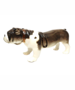 Lomonosov Porcellana Animale Figurina D&#39;Un Inglese Bulldog Marrone Scuro... - $2,509.95 MXN