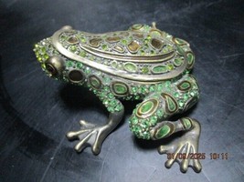 TWO&#39;S COMPANY JEWELLED FROG TINKET BOX 3&quot; - $54.45