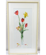 Vintage Original E. G. Bengert Watercolor Painting of Tulips in a Vase - €425,61 EUR