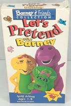 Vtg VHS Let&#39;s Pretend with Barney Barney &amp; Friends Collection Sing Along... - £8.49 GBP