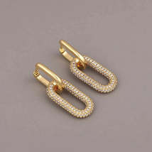 18K Gold-Plated Inland Zircon Earrings - $14.84