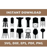 Water tower svg, water tower dxf, water tower png, water tower template, Cricut - $1.49