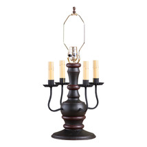 Cedar Creek Lamp Base in Sturbridge Black with Red - $395.95
