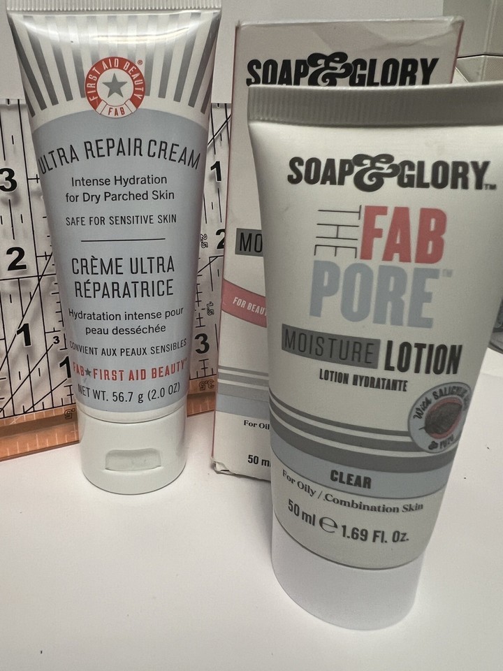 both Fab Soap Glory  Pore Moisture Lotion Comb Skin, 1.69 Oz+ ultra repa... - $27.69