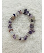 Purple crystal bead bracelet. - $8.00