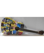 BROADWAY PLAYBILL Decoupage Acoustic Guitar WICKED LES MISERABLES FUNNY ... - £419.12 GBP