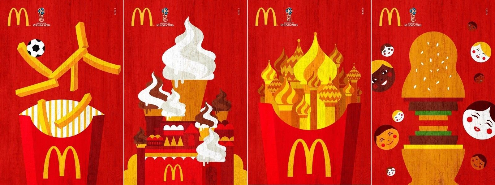 FIFA World Cup McDonald's AD Poster 2018 Soccer Tournament Print 24x36" 27x40" - £9.54 GBP - £19.96 GBP