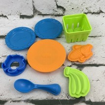 Playdoh Accessories Lot Banana Corn On The Cob Mold Plates Strawberry Crate - $9.89