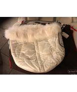 AUTH COACH SATIN LEATHER RABBIT TRIM HANDBAG PURSE 3586 EUC - $1,266.90 MXN