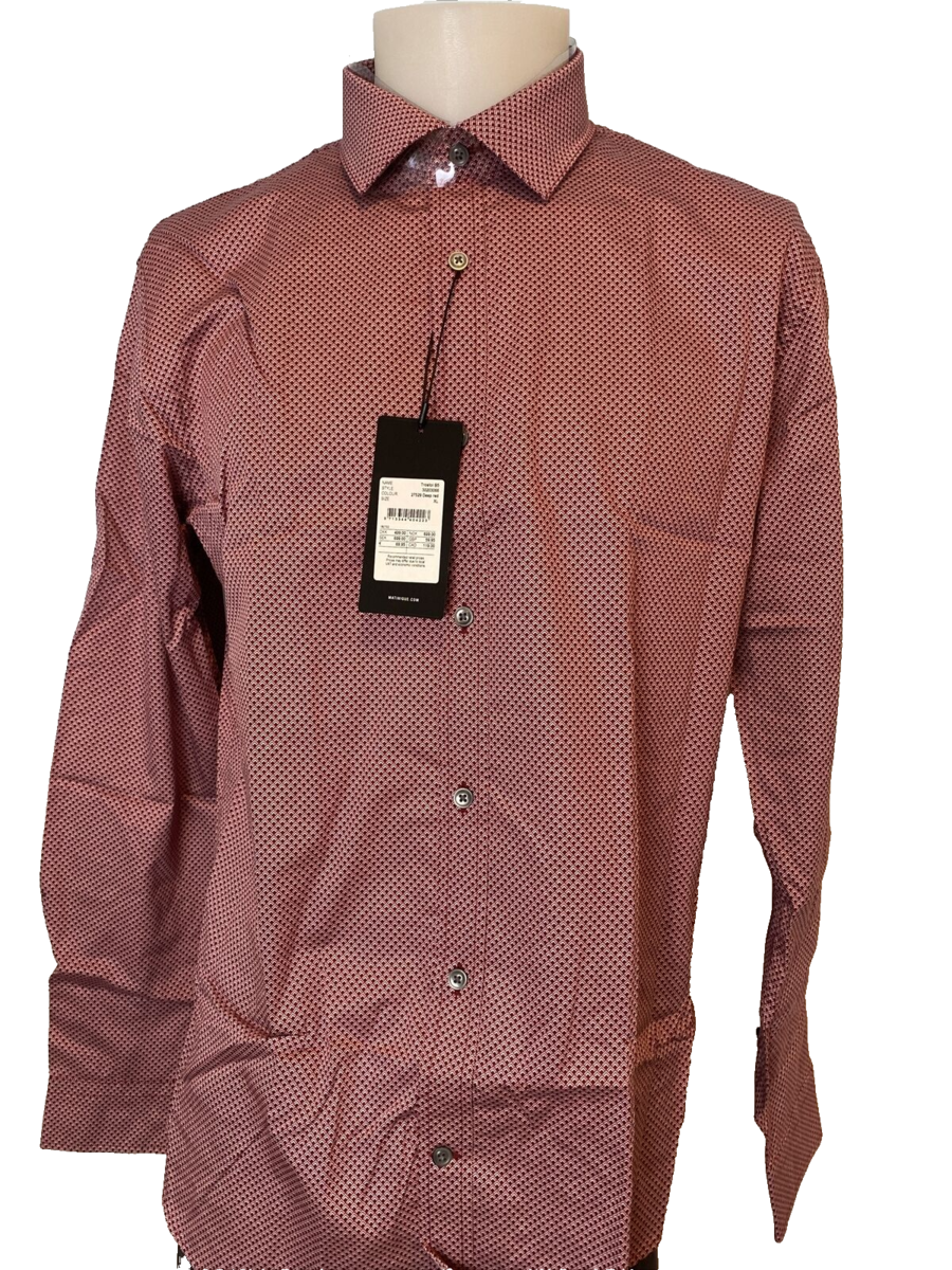 Matinique Trostol B5 Red Diamond Button Down Dress Shirt, Men&#39;s Size XL,... - $33.24