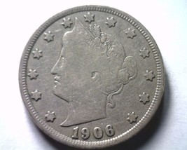 1906 Liberty Nickel Fine+ F+ Nice Original Coin Bobs Coins Fast 99c Shipment - £7.43 GBP