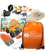 Kids Explorer Kit : Outdoor Binoculars , Animal Figurines , Hand Crank F... - $48.99