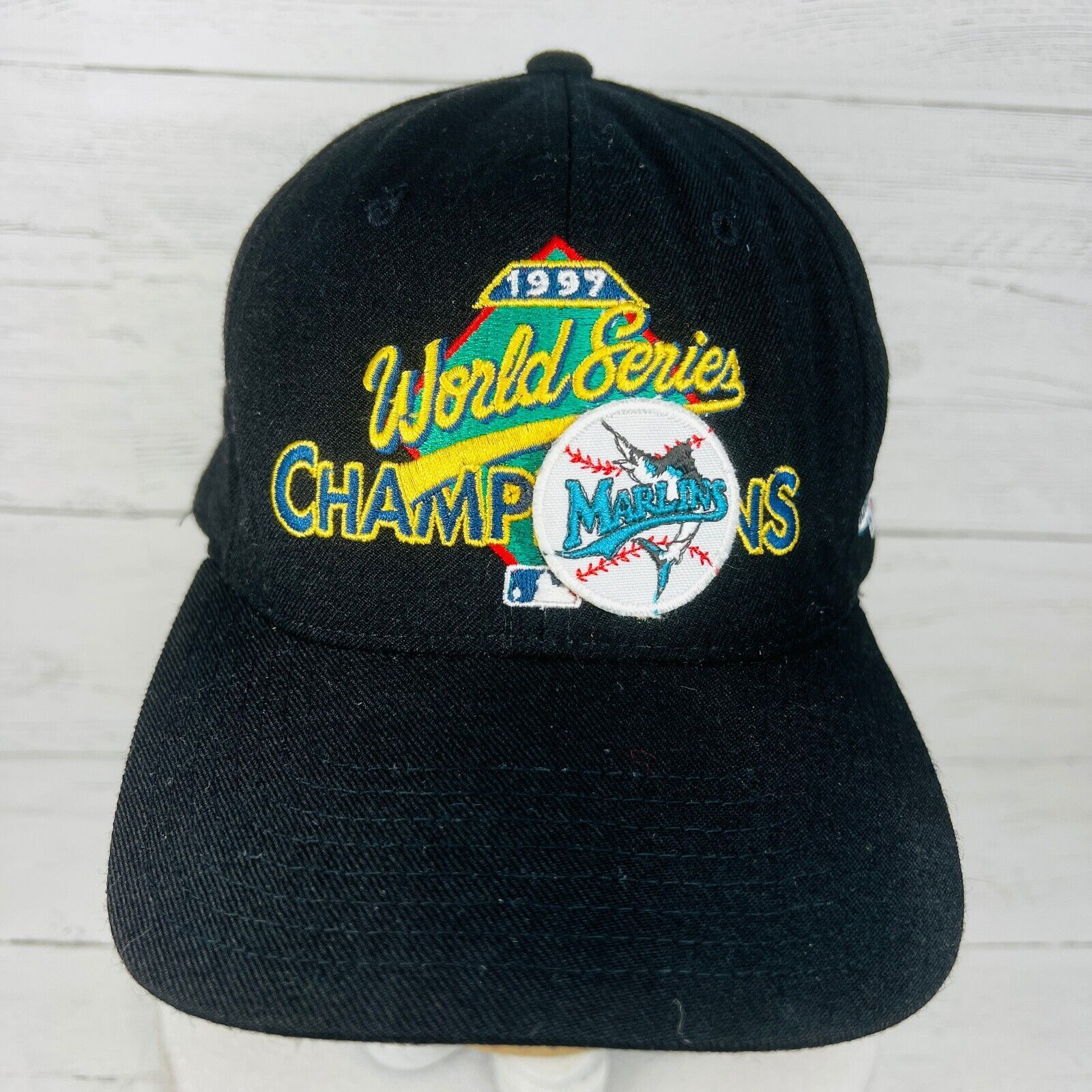 Vtg 1997 MLB World Series Florida Marlins New Era Clubhouse BaseBall Hat Cap - $39.99