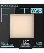 Maybelline New York Fit Me Matte + Poreless Powder Makeup, CLASSIC IVORY 120 - £5.51 GBP