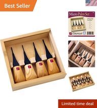 Expert 4-Piece Micro Palm Carving Tool Set with High Carbon Steel Blades - $126.30