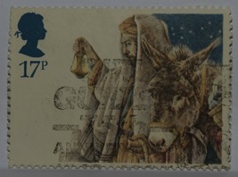 Vintage Stamps British Great Britain England Uk Gb 17 P Pence Christmas X1 B4 - £1.33 GBP