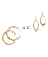 AVON &quot;EASY ESSENTIALS 3 PAIR SET&quot; (VERY RARE) GOLDTONE ~ NEW!!! - $18.52