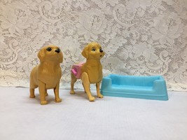 2 Barbie Dogs and Pet Beds - £3.92 GBP