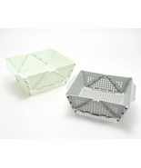 Kuhn Rikon 2 Piece Folding Colander Baskets White Lt Sage /Gray K65360 QVC - €23,00 EUR