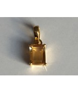 OCTAGEN shape fully facetted cut natural golden topaz pendant in 14k hal... - £191.87 GBP