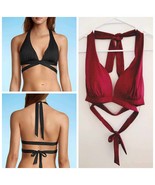 Mynah Bikini Halter Swimsuit Top Plum Wine Size Small - $27.35 CAD