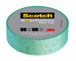 NEW 3M Scotch Expressions Decorative Glitter Tape green 0.5 in. wide 5.4... - $5.95
