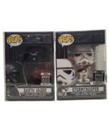 Darth Vader &amp; Stormtrooper Funko Pop! 2022 Galactic Convention Exclusive... - €35,64 EUR