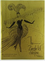 The Ziegfeld Club Inc., Anniversary Ball Program November 12, 1976 - $27.87