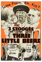 The Three Stooges 24 x 35 Reprint Poster &quot;The Three Little Beers&quot; w Whit... - £39.87 GBP