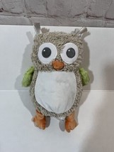 Blankets and Beyond Plush Owl Rattle Tan Cream Green Stuffed Animal Lovey 11” - $8.00