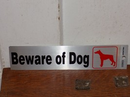 Vintage 8” x 2” Beware of Dog Self Stick Sign NOS - $276.80 MXN