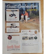 Vintage Ad South Bend Tackle Co. &#39;Great Combinations&#39; Father Son Fishing... - £6.74 GBP