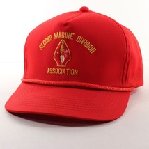 2nd Marine Division Association Hat Cap Snapback One Size Military Red Y... - $26.63