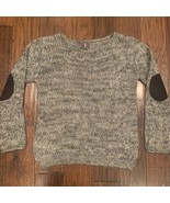 I Jeans By Buffalo Womens Pullover Sweater Gray Marled Chunky Knit Elbow... - $17.58 CAD
