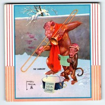 Monkey &amp; Chimp Musicians Horn Carol Fantasy Trade Card Artist Lawson Woo... - £32.31 GBP