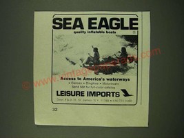 1978 Leisure Imports Sea Eagle Boats Ad - Sea Eagle quality inflatable boats - £14.72 GBP