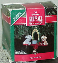 Hallmark FRIENDS ARE FUN 1991 Christmas Ornament IOB - £7.83 GBP
