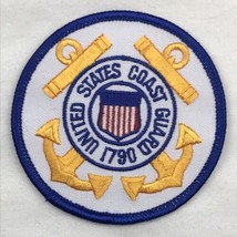 United States Coast Guard Unused Patch 1790 Anchors Round Blue Gold White - £9.73 GBP