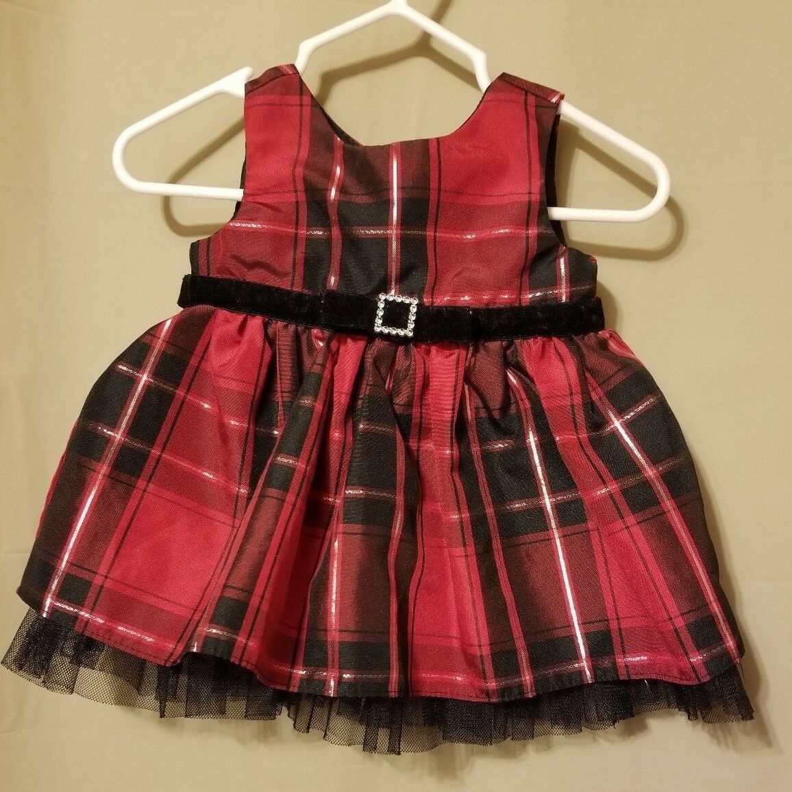 Youngland - Holiday Chrismas Lined Dress Red Plaid  Size Newborn    IR1/ - £9.10 GBP