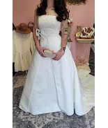 Jacquelin&#39;s Bridal Women&#39;s 8 Wedding Gown Sleeveless Beaded Split Front ... - $5,616.65 MXN