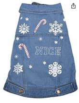 Wondershop Dog Vest Blue Denim Ugly Holiday Christmas Snowflake Dog Shirt - $12.99